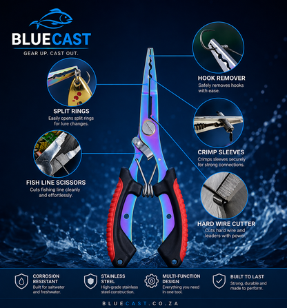 Multi-Function Stainless Steel Fishing Pliers