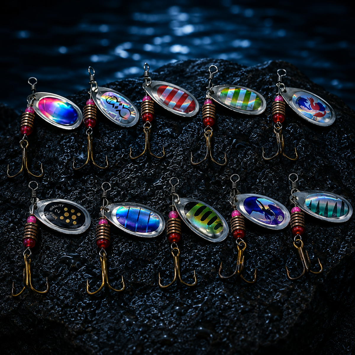 XLT-6 Spinner Lure Kit | 10-Piece Spinner Set